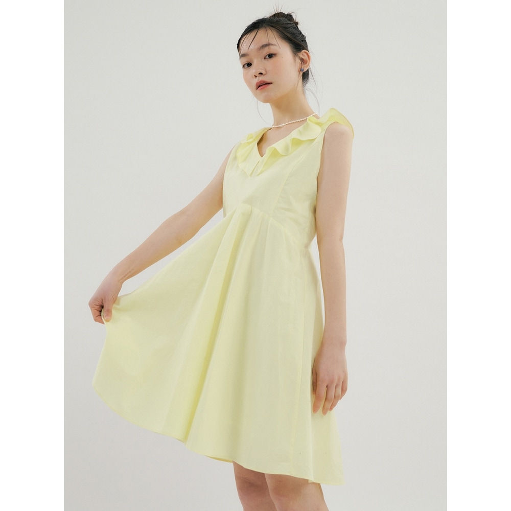 REORG RCP フリル V ネック ノースリーブ OPS レモンイエロー 12,257円