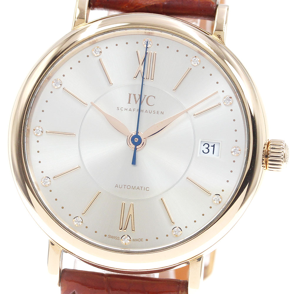 IWC SCHAFFHAUSEN IW458105 ポートフィノ ミッドサイズ K18PG 自動巻き メンズ 保証書付き_823508【中古】