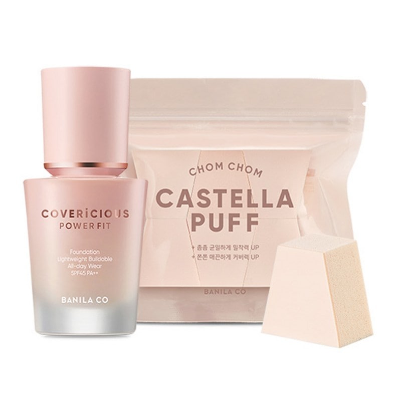 カバーリシャス パワーフィットファンデーション 30ml+パフセット21バニラ1セット