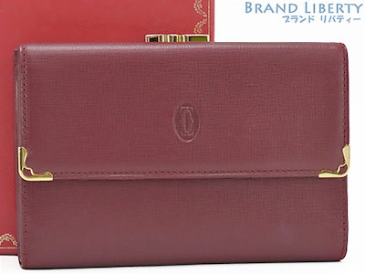 【美品】Cartier　カルティエ　マストライン　三つ折り財布　がま口 楽天市場】【中古】Cartier カルティエ マストライン 三つ折り