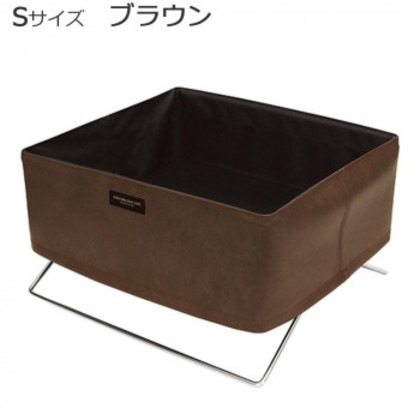 日本製 SAKI(サキ) ミニサイドワゴン 合皮 Sサイズ R-360 ブラウン