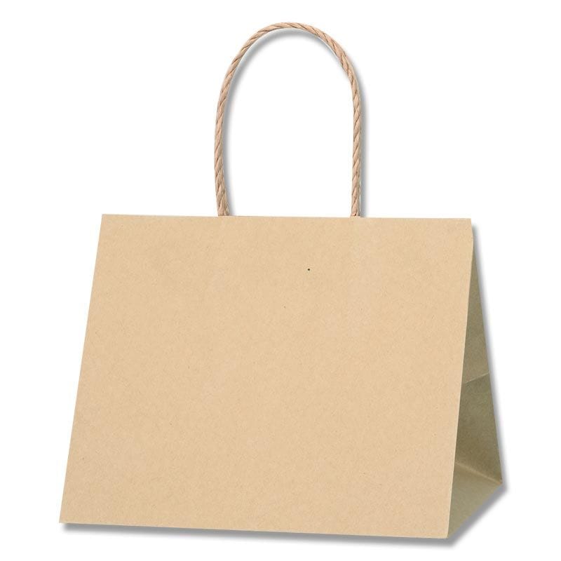 シモジマ HEIKO 手提げ紙袋 Pスムースバッグ 25-19 未晒無地 25枚 幅250xマチ190x高210mm 003155304