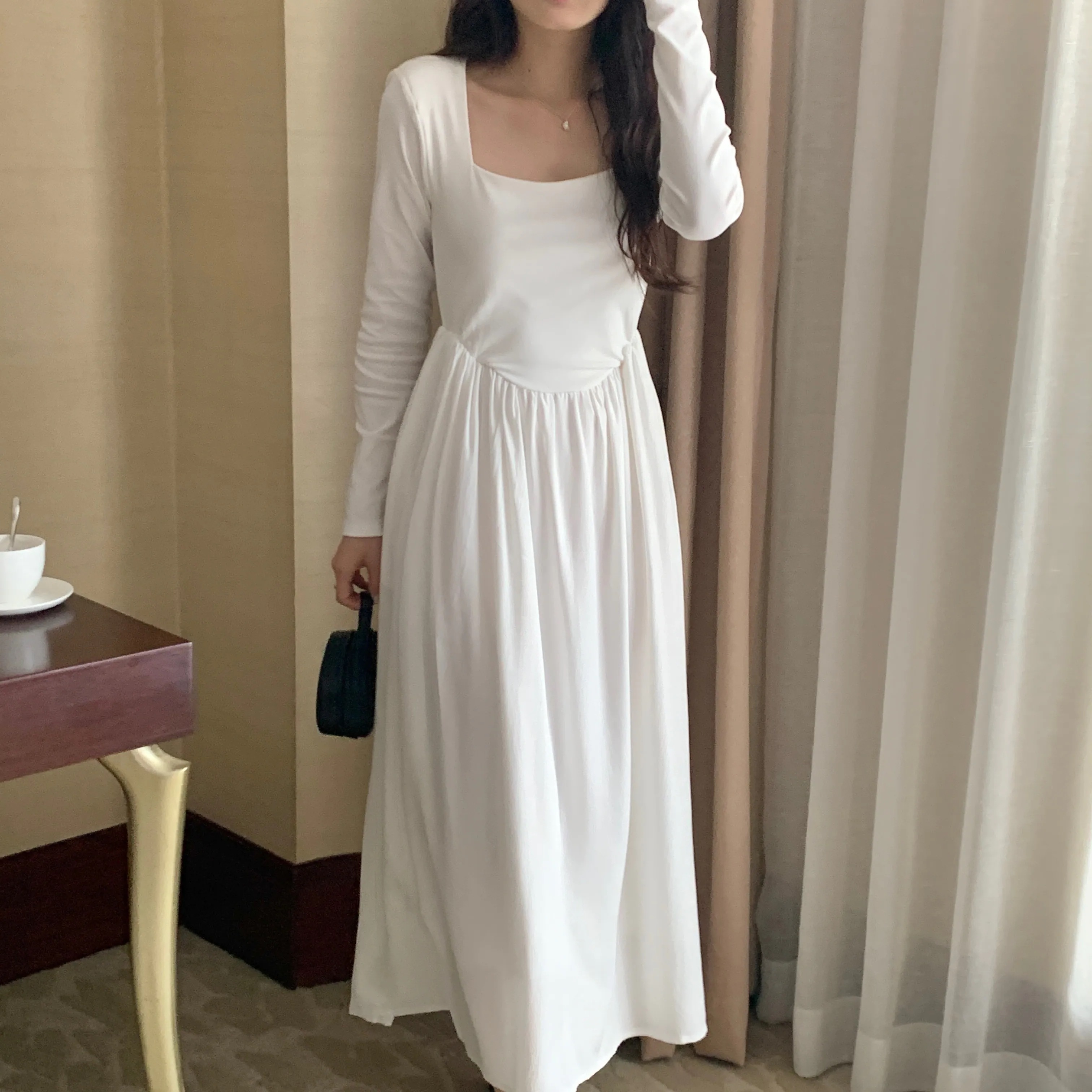 ワンピース Aラインワンピース フレアワンピース ロングワンピース ロング丈 マキシ丈 切り替え