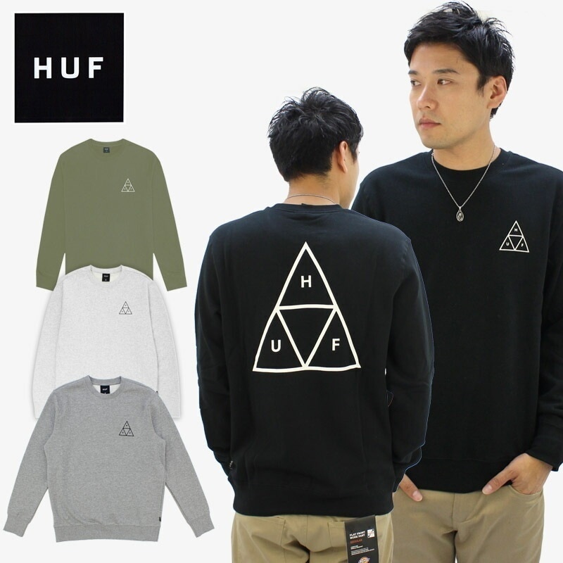 ハフ TRIPLE TRIANGLE CREW クルー スウェット トレーナー 男性用 メンズ
