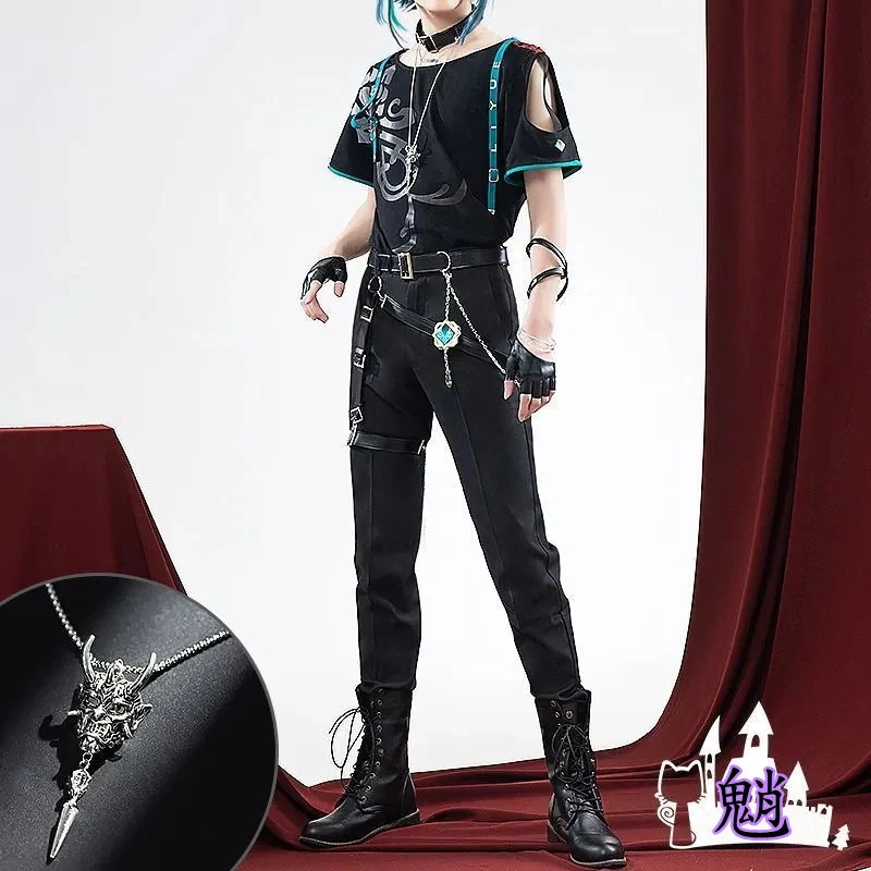 音楽祭 魈 セットアップ 原神 夏 上下セット 飾り付き Genshin しょう コスプレ Music Festival