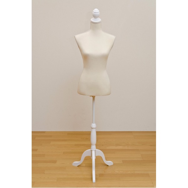 (訳有り アウトレット品)CN-01IV（2.8）トルソー (プレーン(無地)) 木製(天然木)/コットン生地 猫足 アイボリー