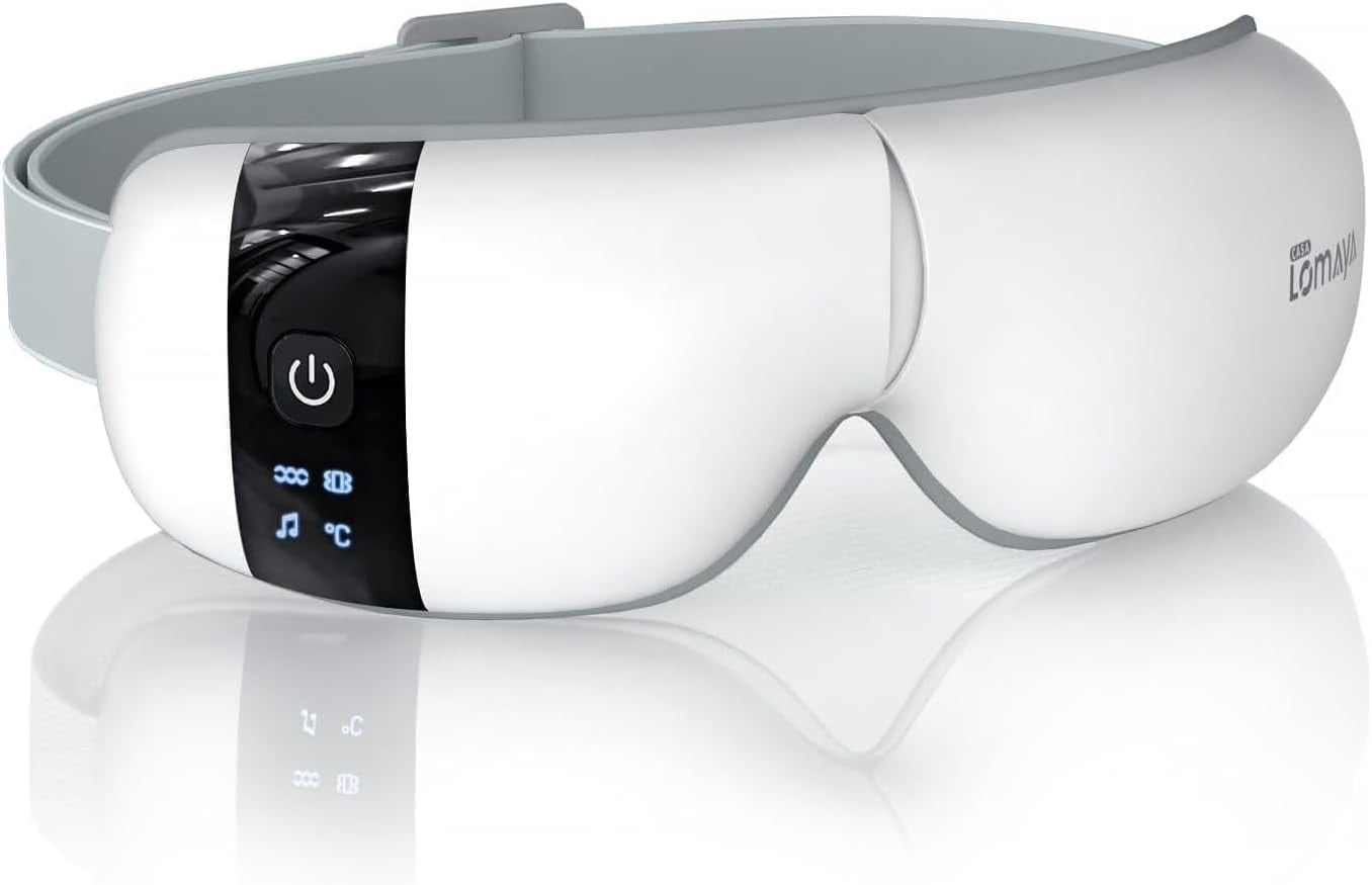 アイウォーマー ホットアイマスク 折り畳み式 睡眠専門医監修 目元ケア 目元エステ (振動×空気圧xグラフェン加熱) USB充電式 Bluetooth音楽 自動オフタイマー 液晶ディスプレイ 簡単操作