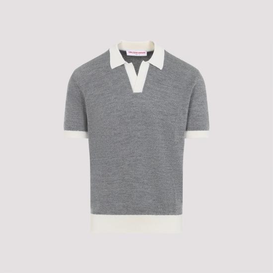 ORLEBAR BROWN Men Polo Shirts 281779 CHARCOAL WHITE SAND