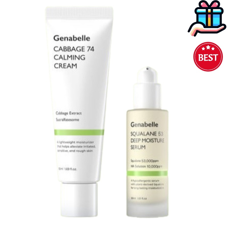 [鎮静&水分スキンケアSET] スクアランセラム+キャベツクリーム 水分補給 韓国化粧品 正規品 韓国人気維持 ニキビ肌 保湿 赤み 敏感肌 敏感肌 トラブルケア