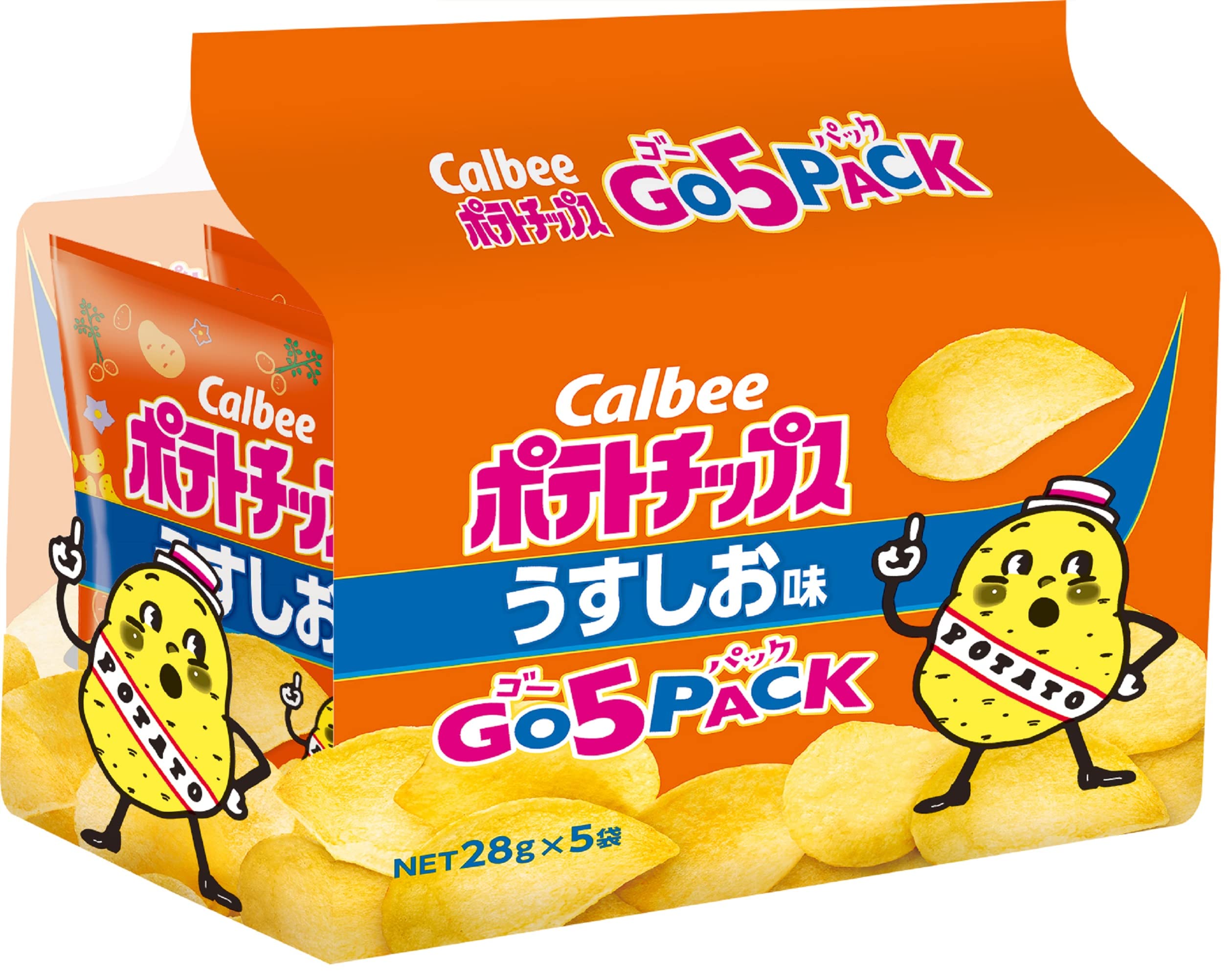 カルビー ポテトチップスうすしお味ゴー5パック 140g8袋