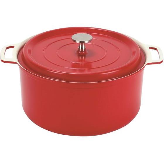 セラミック加工 IH対応 両手鍋 22cm レッド パール金属 HB5726 5,930円