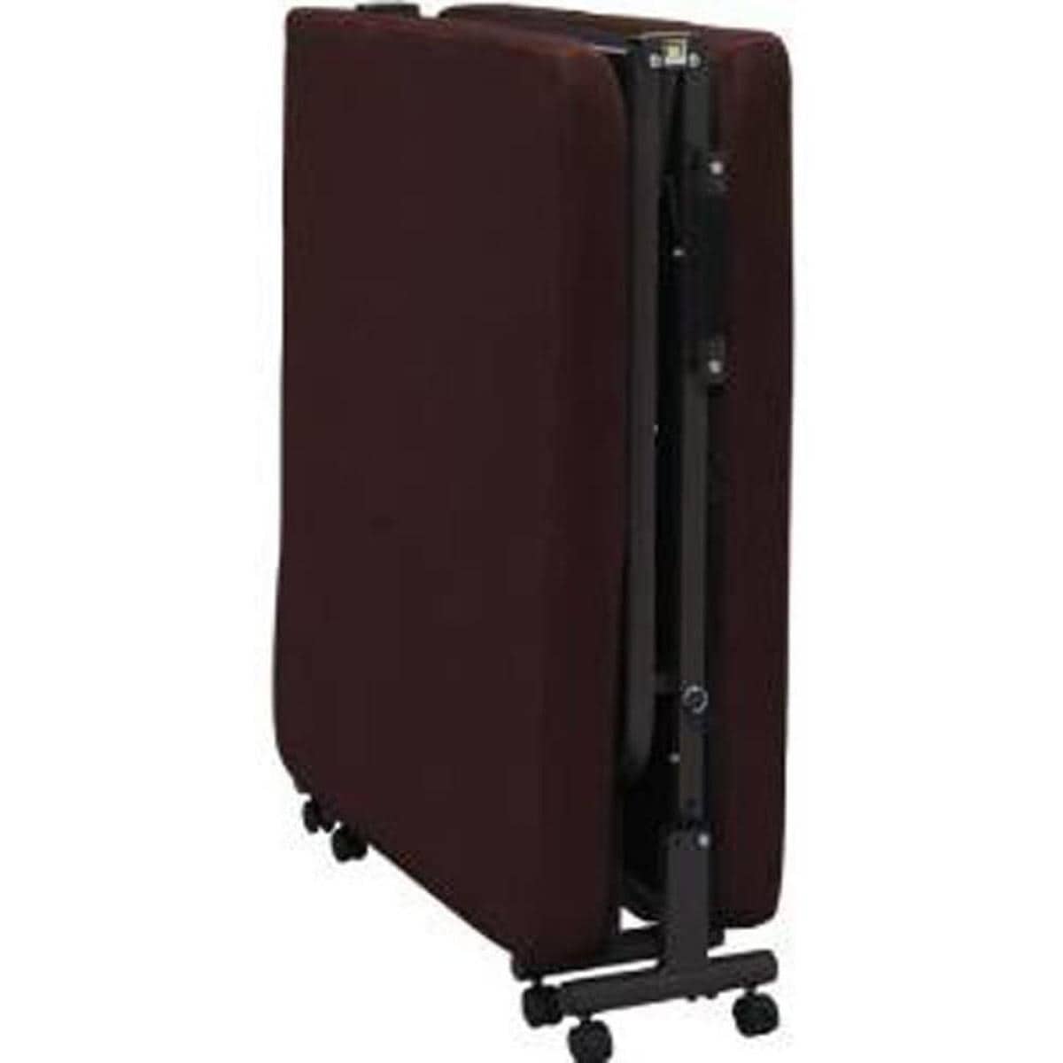 【I】 ベッド 折りたたみベッド シングル 収納 低反発 14段階リクライニング ブラウン OTB-TRN【北海道・沖縄・離島不可】