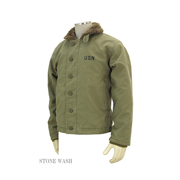 アメリカ軍 N-1 デッキジャケット 32 XSサイズ ストーンウォッシュ加工 JJ105YNW S カーキ レプリカ 米軍 ミリタリーウェア