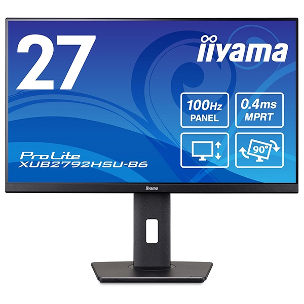 iiyama 液晶ディスプレイ 27型/1920×1080/HDMIDisplayPort/ブラック/スピーカー:あり/IPS方式パネル/昇降/回転 メーカー直送