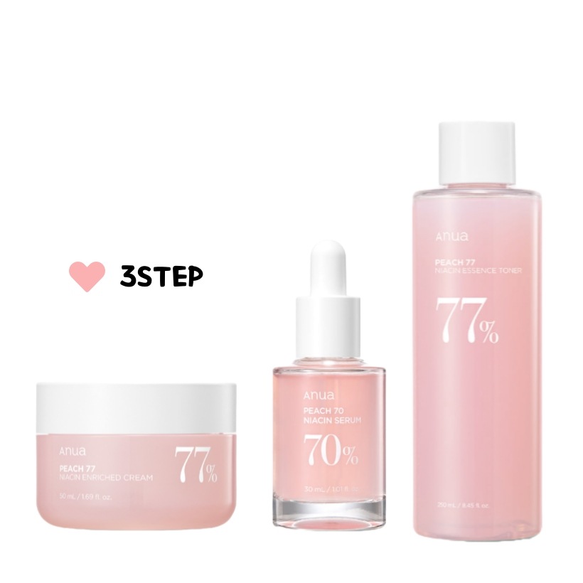 桃 ナイアシン 3種 [トナー250ml+セラム30ml+クリーム30ml] 韓国コスメセット