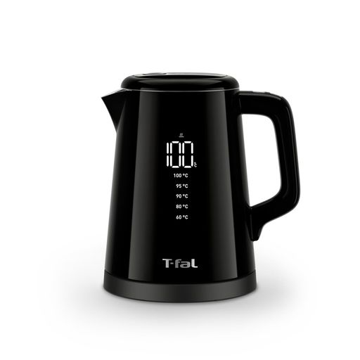 ティファール (T-FAL) 電気ケトル 0.8L デジタルディスプレイ 温度調節 転倒お湯もれロック 「ディスプレイ ロック コントロール」 触れても熱くない 保温 ブラック KO8568JP