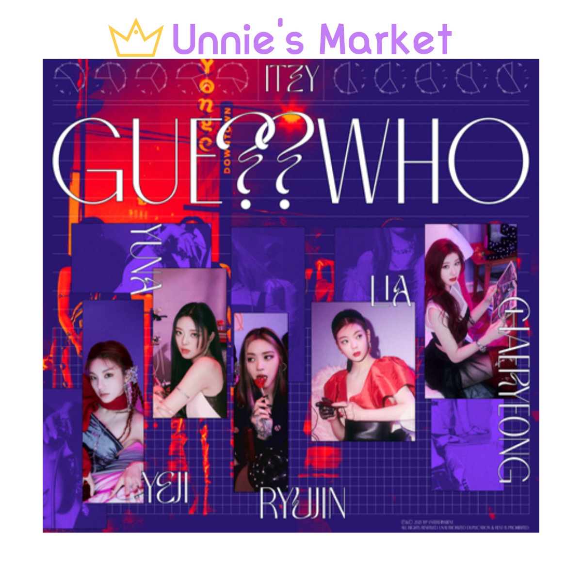 [SET] ITZY [GUESS WHO] Album + Free Photocard 1EA(fan-made)