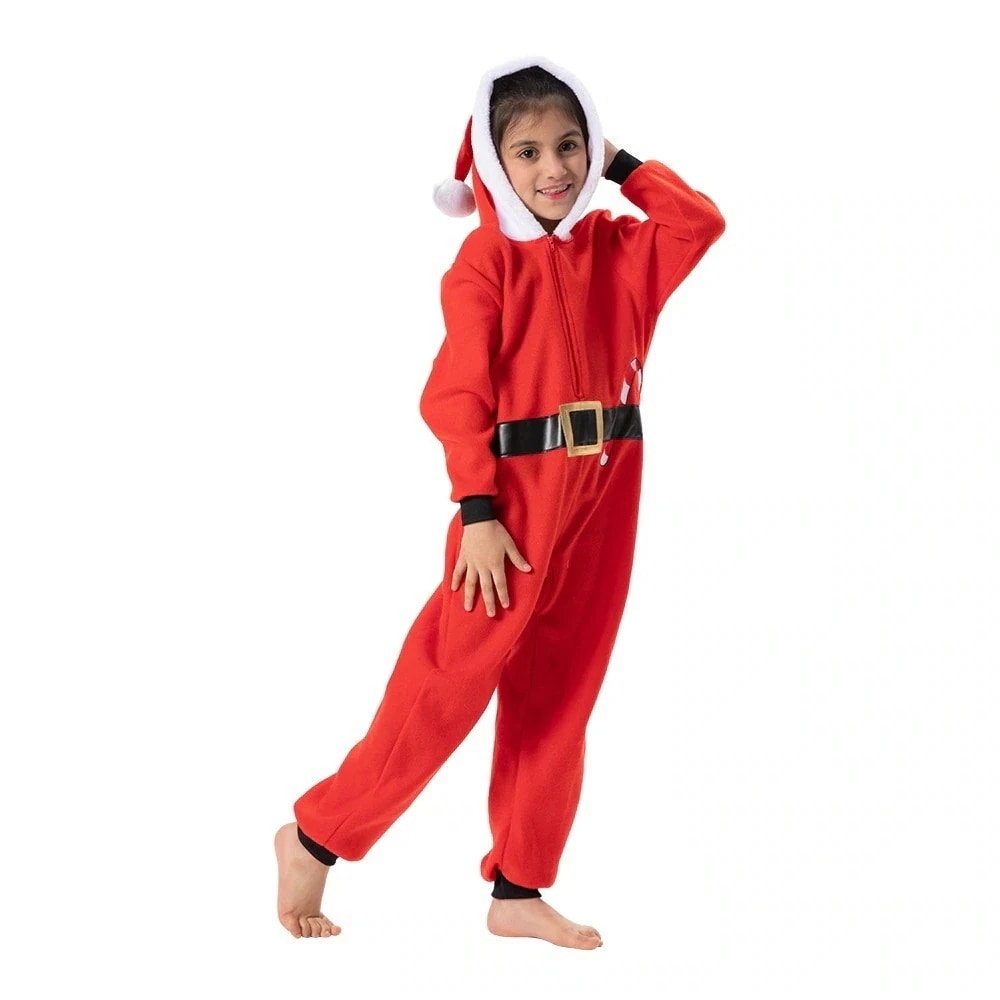 25大人気クリスマス24子供用レッドクリスマスパジャマホーム服ステージパフォーマンス小道具服クリスマスホーム服