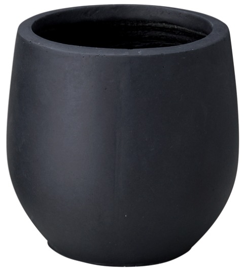 カンムブリーズポットＬ ガーデニング プランター BLACK グラスファイバー鉢