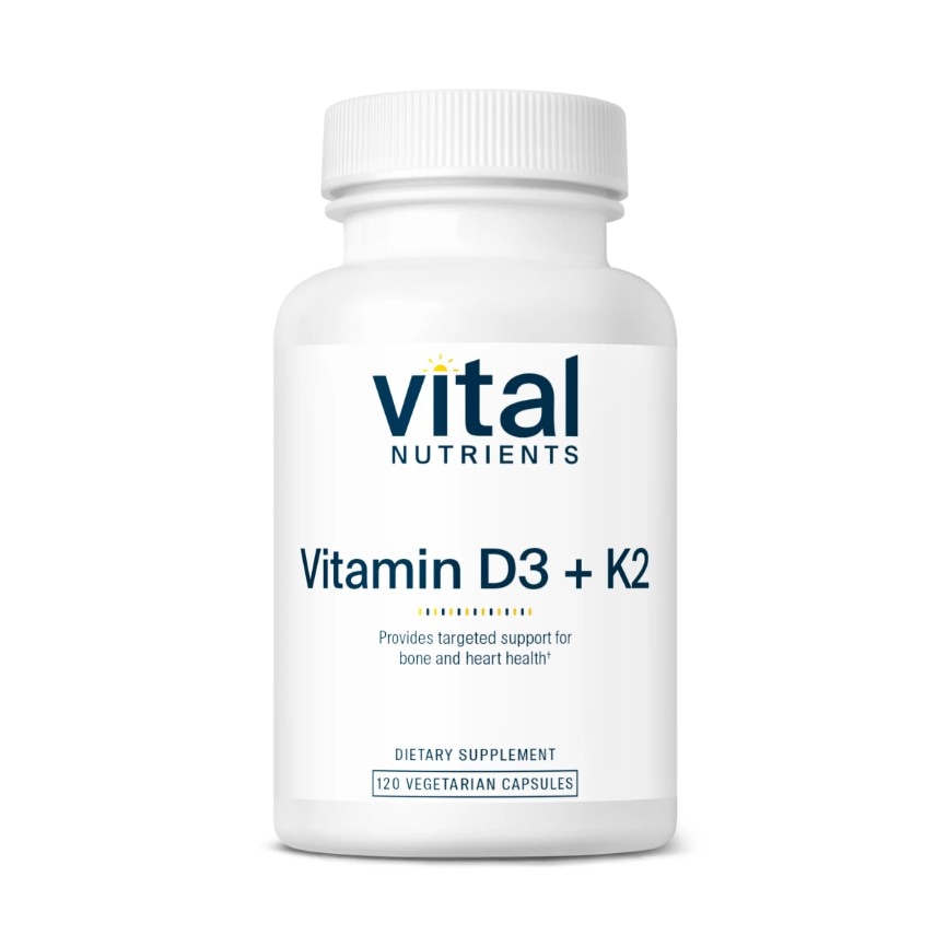 Vital Nutrients Vitamin D3 + K2 120 vegetarian capsules