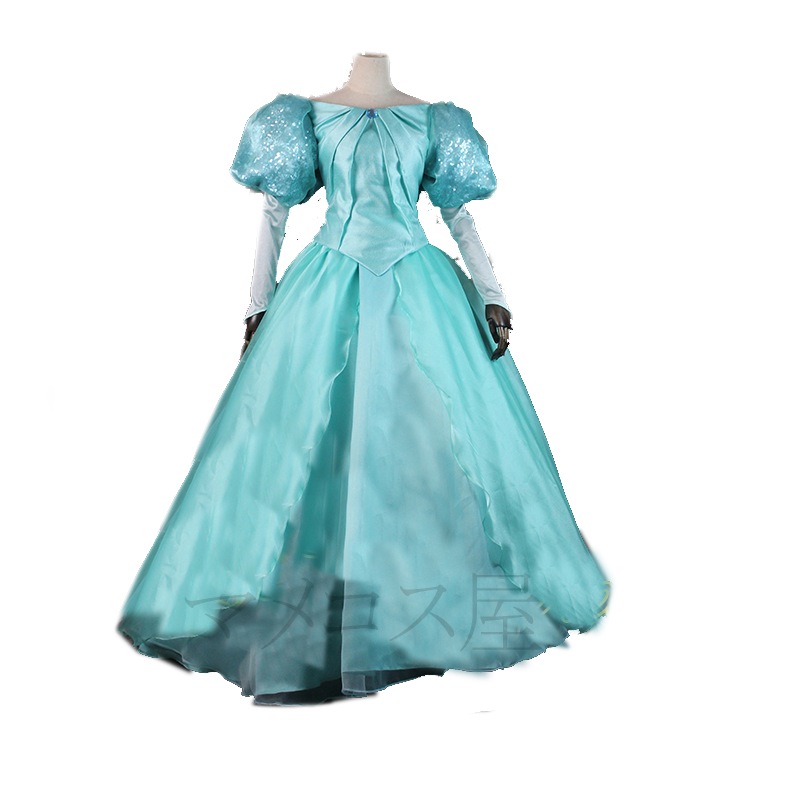 アリエル コスプレ衣装　人魚姫 ドレス コスプレ 衣装 仮装 コスチューム 文化祭 ハロウイン 女性S