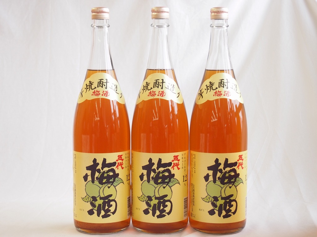 限定SALE人気SALE 贅沢梅酒6本セット(芋焼酎仕込五代梅酒(鹿児島) 古酒