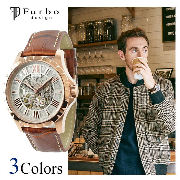 フルボ 時計 フルボデザイン 腕時計 Furbo メンズ F5021SISS/F5021BKSS/F
