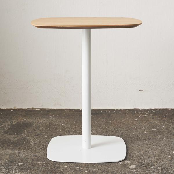 カフェテーブル 60×60cm シンプル 北欧 ナチュラル デザイン カントリー 木目 天板 スチール脚 おしゃれ リビング スタイリッシュ モダン グレー 白 ホワイト