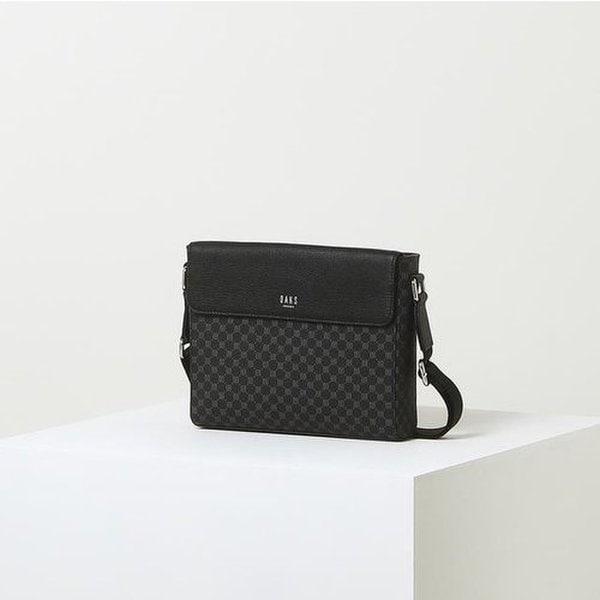 DBBA2F620BK [LOUIS BRIDGE] ブラックロゴパターンレザー クロスバッグ