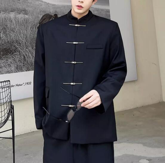 チャイナ服アウター2023 新作 韓国ファッション メンズ 長袖 ジャケット J125