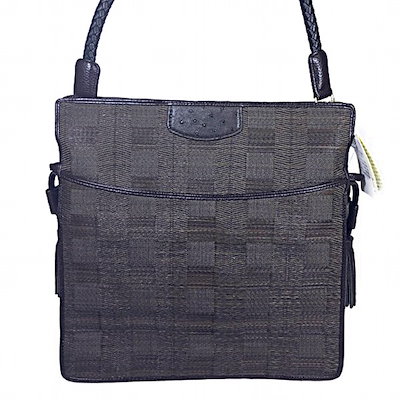 オーストリッチ ショルダーバッグ SB4313 ホースヘアー スクエアトート ostrich ダークグレー レディース 新品