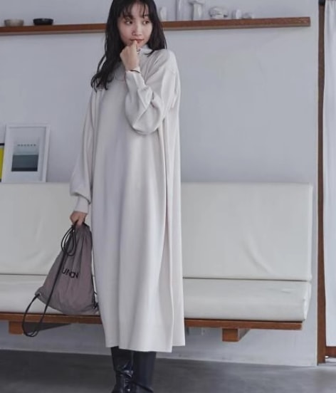 レディース ワンピース ニット かわいい 大人可愛い きれいめ シンプル カジュアル 上品 レトロ アジアン エスニック エキゾチック こなれ感 ラフ メンズライク マニッシュ ボーイッシュ