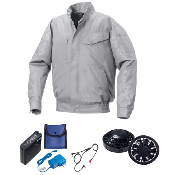 KU92000 空調服 ポリ製 FAN2200B/LISUPER1 グレーxグレーエンボス M