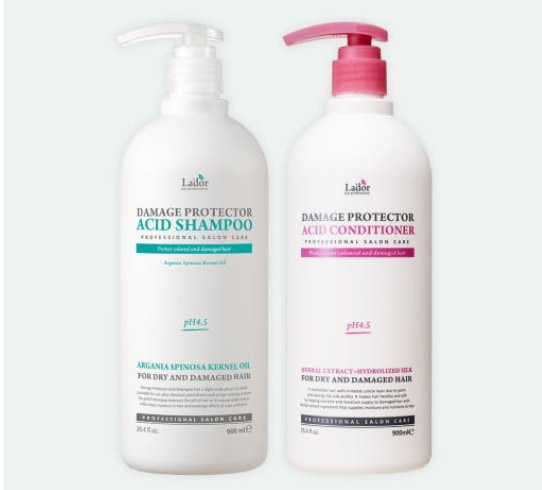【2点セット】【大容量】 LADOR ダメージプロテクター 酸性セット（シャンプー900ml+トリートメント900ml）