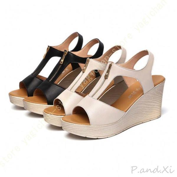 【急速出荷!】サンダル レディース 厚底サンダル ウェッジソール 歩きやすい ヒール8cm 安定感 走れるサンダル 大きいサイズ クロスベルト バックストラップ サンダル 夏