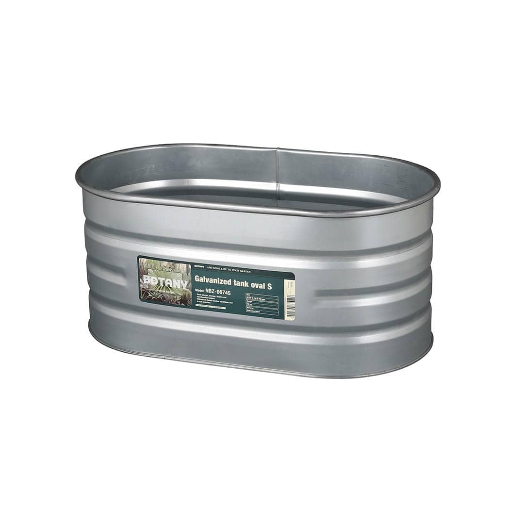 ダルトン(Dulton) 大型 植木鉢 ガルバナイズド オーバル タンク S 楕円形 BOTANY ポットカバー プランター 高さ350mm 幅750mm 奥行400mm NBZ-0674S GALV