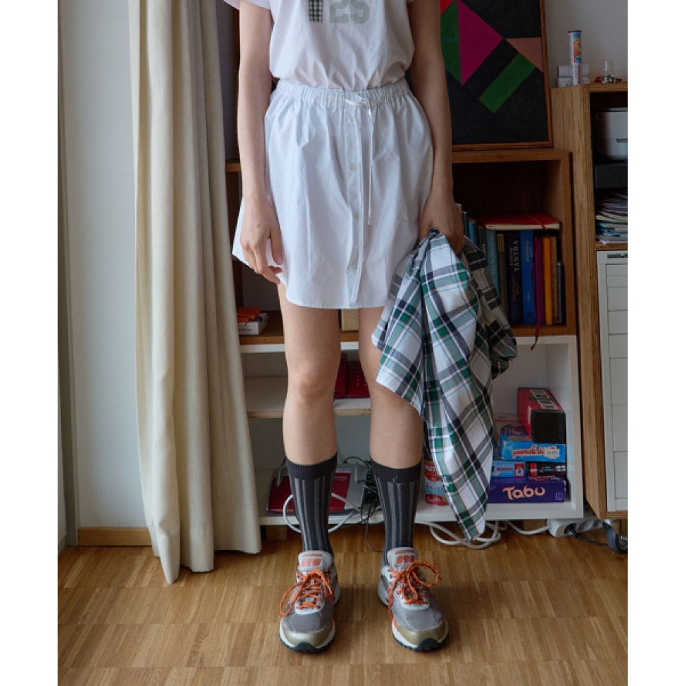 NOCONTENT ボタンミニスカート _ ホワイト173