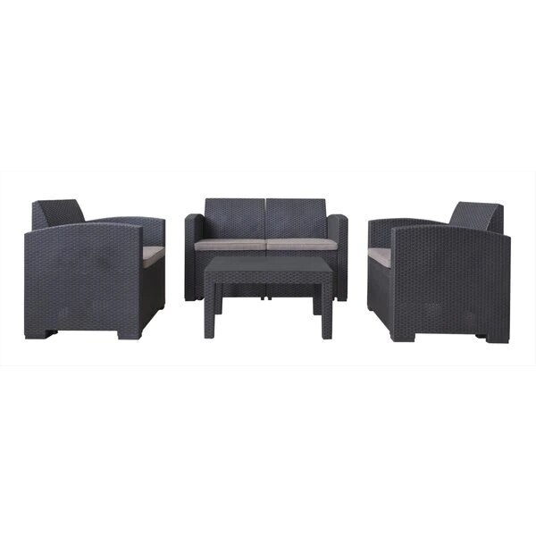 ソファとセンターテーブルのガーデンリビング4点セット アウトドアリビング アウトドア ガーデン ガーデンファニチャー