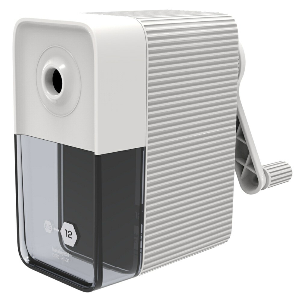 （まとめ買い）太い鉛筆も削れる手動鉛筆削り ホワイト DPS-H501WH [x3]