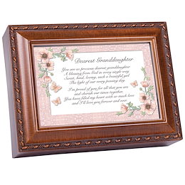 Cottage Garden Love You Much Amber Earth Tone Jeweled Petite Music Box Plays You Light Up My Life