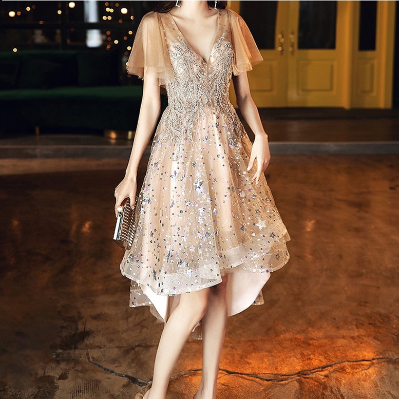 全国総量無料で スター 星 ワンピース フィッシュテールドレス レディース ドレス Vネック フレアスリーブ 半袖 ドレス サイズ 2xl Ugeirmsindicato Com Br