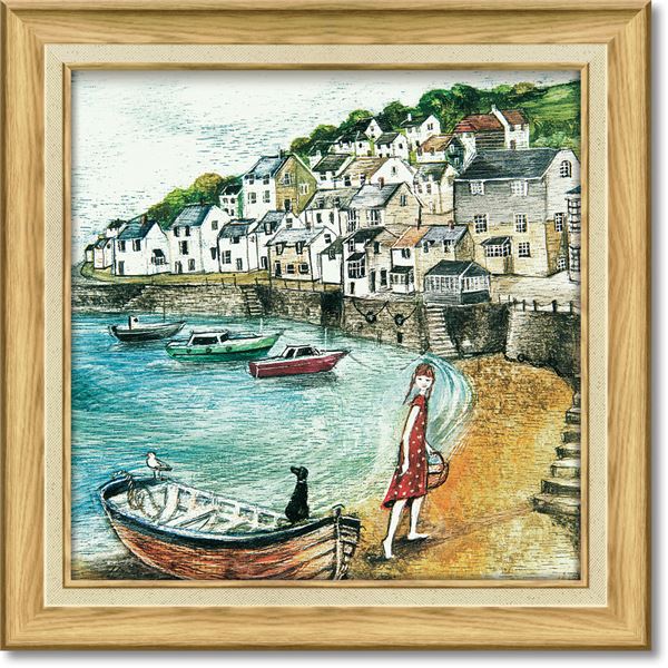 ユーパワー ジョー/ラム Gel加工 アートフレーム 「ハーバー ピクニック」