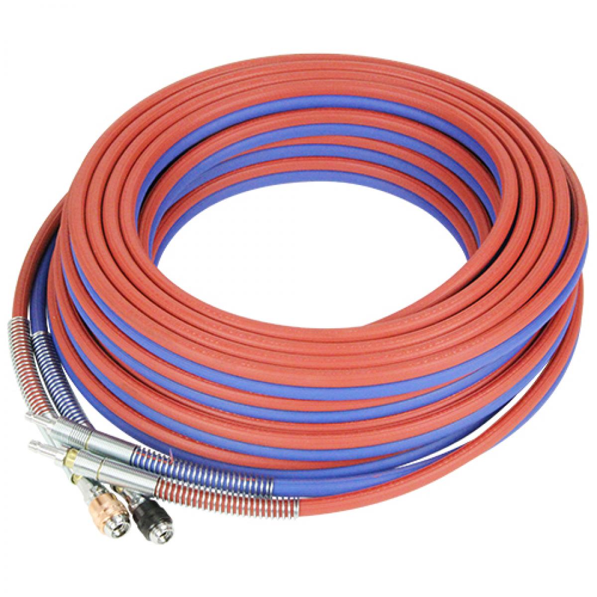 スズキッド SUZUKID 細径 ツインガスホース W-291 酸素内径5φ アセチレン内径5φ 20m ワンタッチ継手 スプリング付