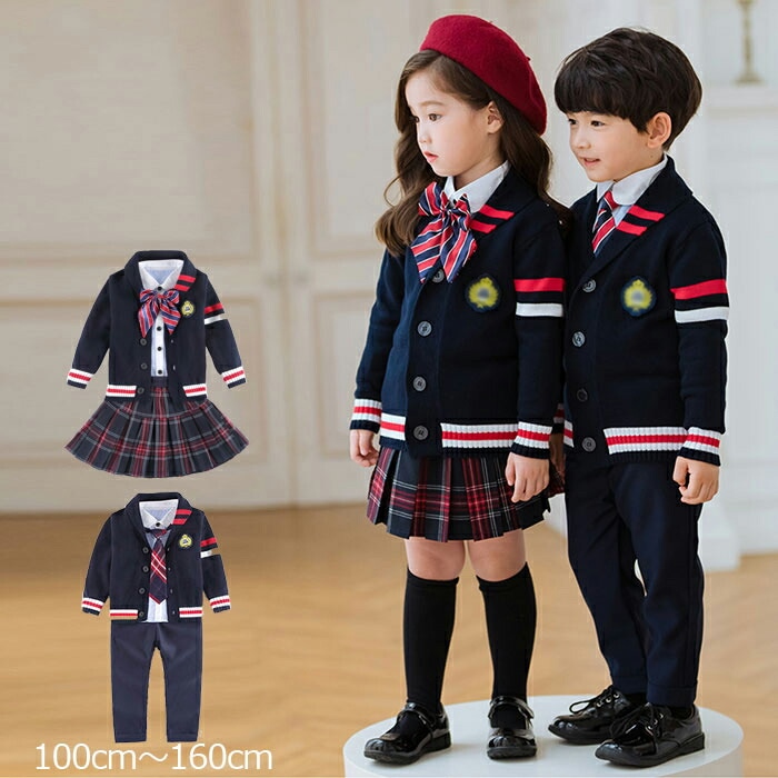 入学式 スーツ 女の子 男の子 100 110 120 130 140 150 160cm 子供スーツ 5点セット 子供 キッズ フォーマル 長袖 こども 男児 セットアップ 小 女児