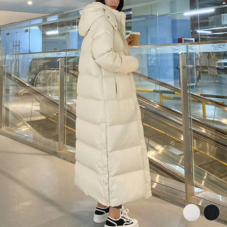 2枚1OO円OFF！緊急SALE!!!コート あったか ベンチコート ロング ダウンコート ロングコート 韓国 アウター おしゃれ ダウン フード付き スポーツ レディース 厚手
