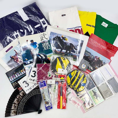 【中古】ヘヴンリーロマンス タオル ディープインパクト 武豊 Tシャツ 写真集 ボールペン 他 JRA 競馬グッズ まとめ