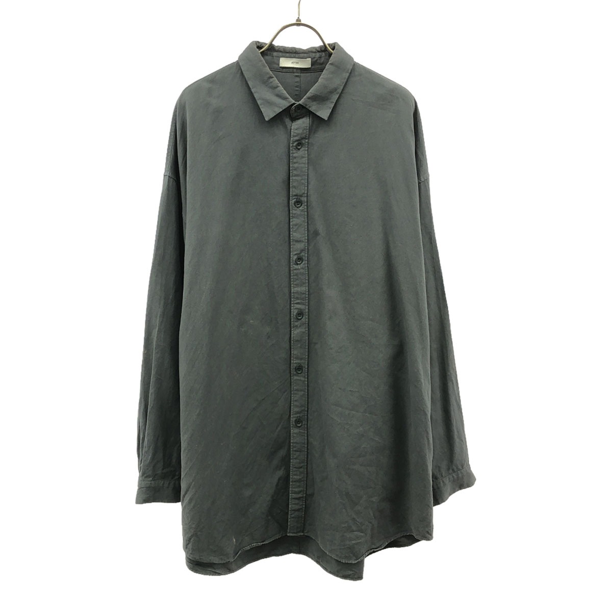 日本製 長袖 シャツ 6 グレー メンズ 古着