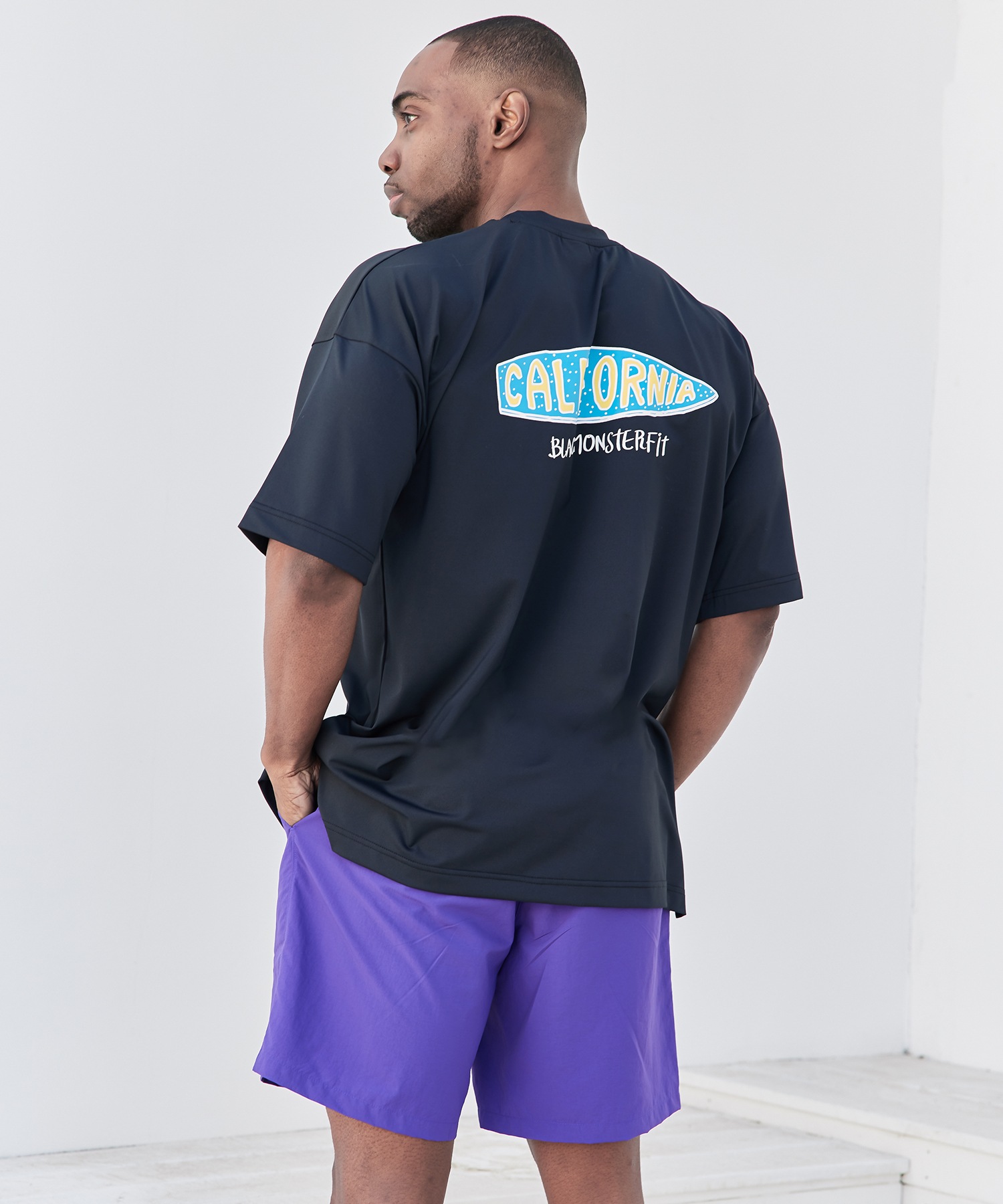 ブラックモンスターフィットカリフォルニアラッシュガードショートスリーブ (3color) /BM230211