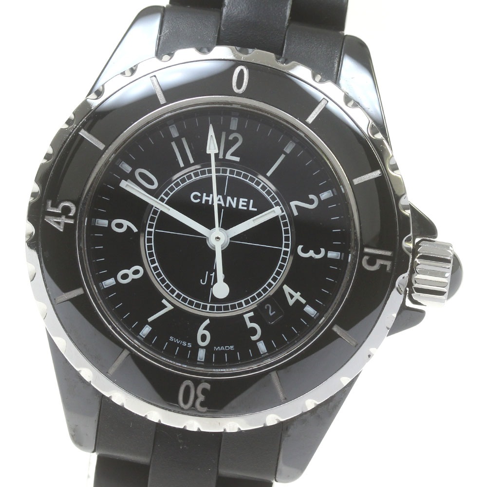 シャネル CHANEL H0681 J12 黒セラミック クォーツ レディース _845972【中古】