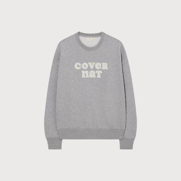 M 長袖Tシャツ CQK CO2503CR71-MG ウーマン オーバーフィット クーパーロゴ スウェットシャツ メランジグレー